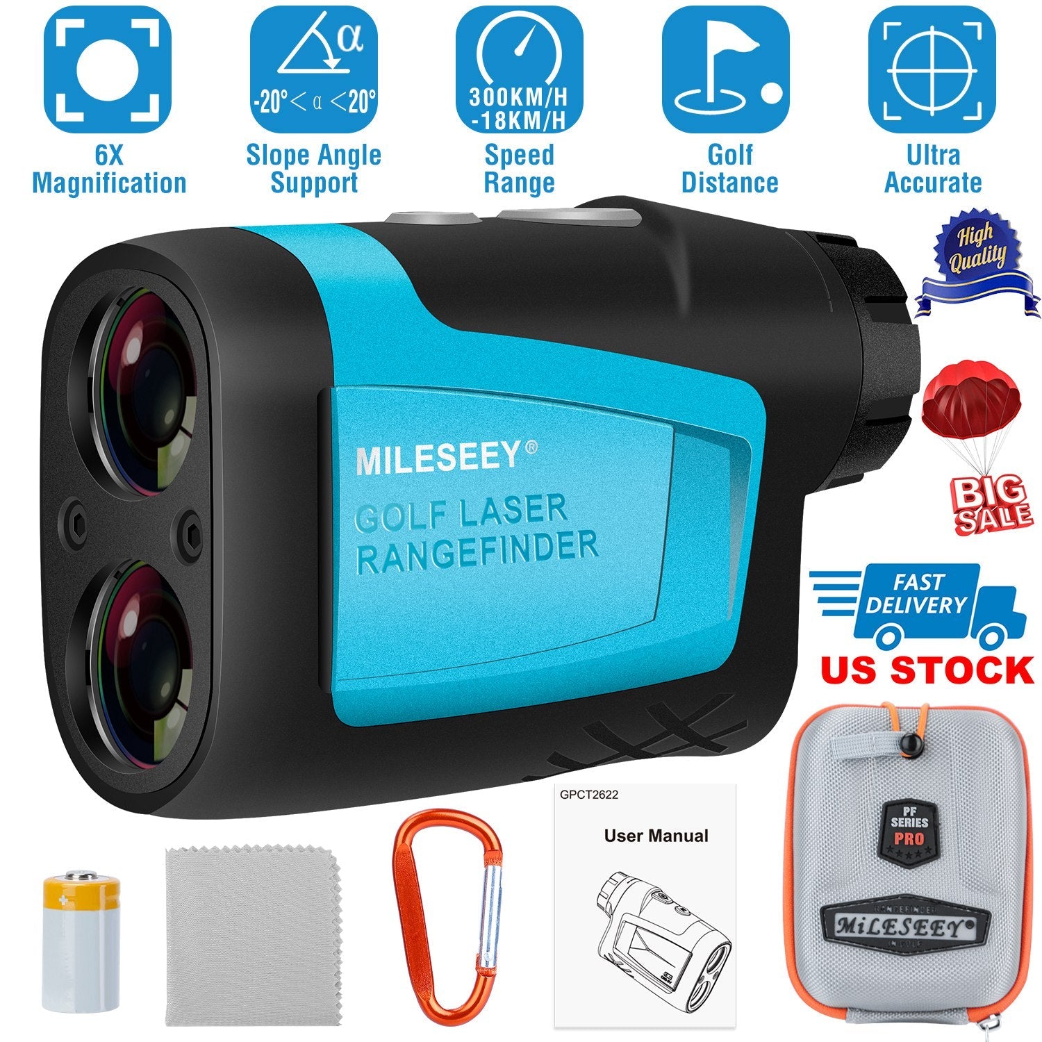 Professional Precision Laser Golf Rangefinder