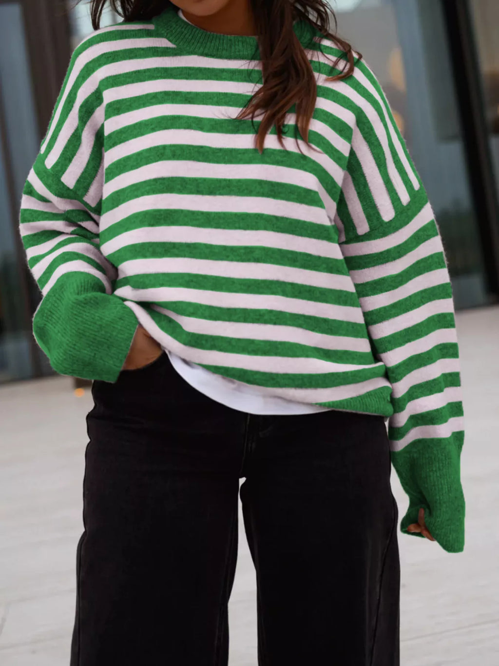 Striped Crew Neck Sweater