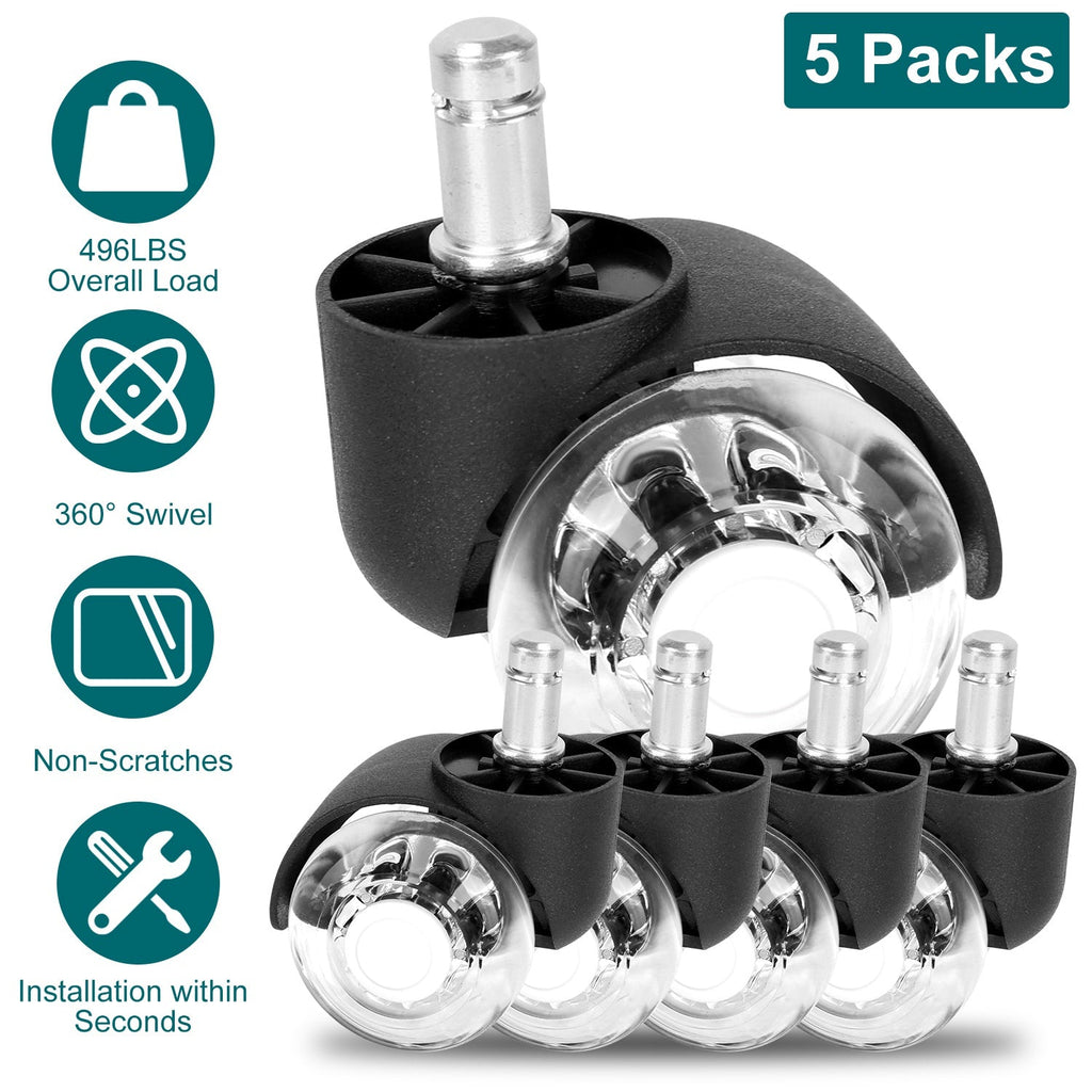 Office Chair Wheels Polyurethane Casters for Floors