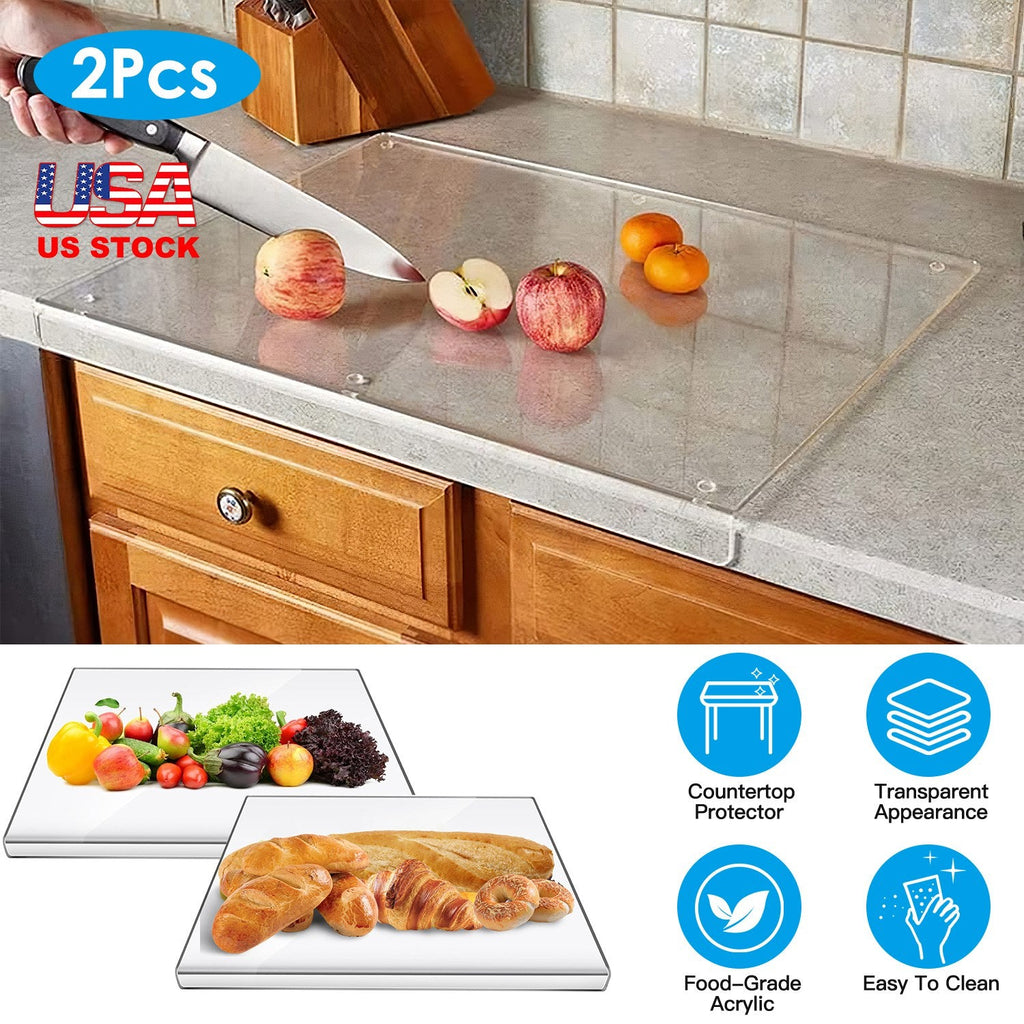 Acrylic Kitchen Cutting Board with Counter Lip
