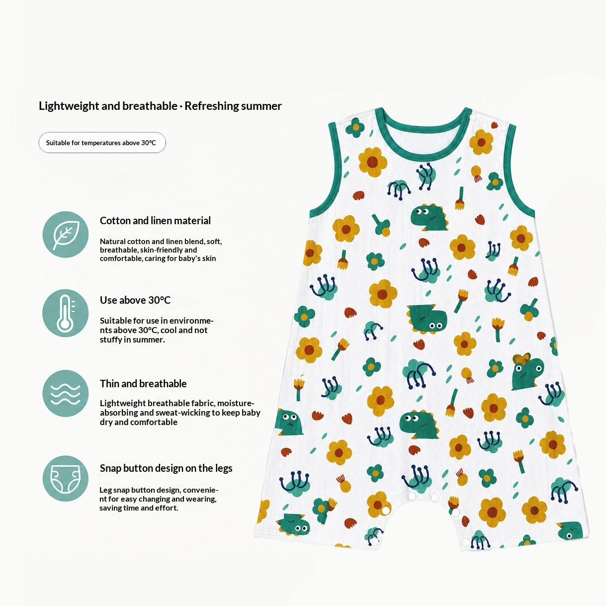 Dudu SpringSummer Lightweight Baby Gauze Sleeping Bag