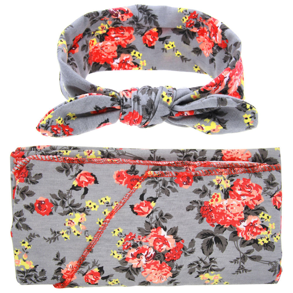 Childrens Rabbit-ear Wrap Cloth Set