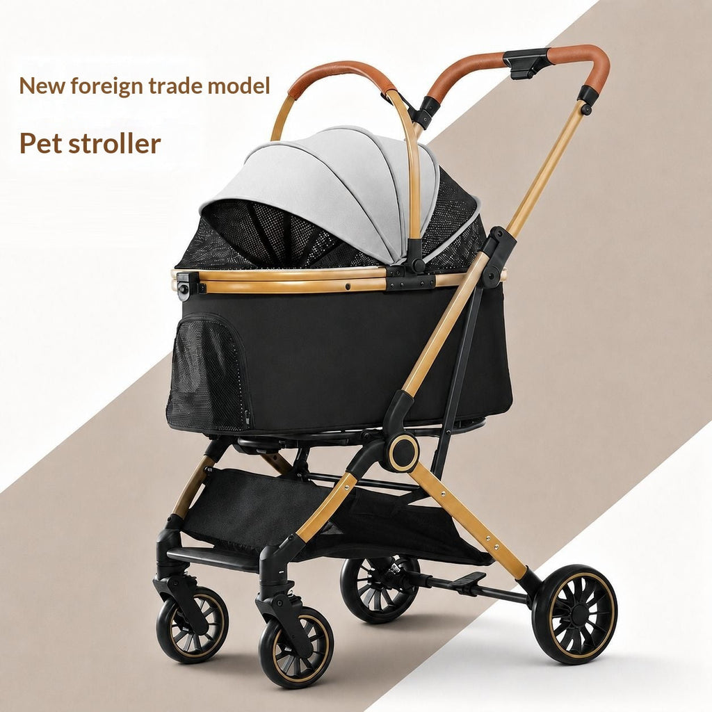 One-touch Folding Detachable Pet Stroller