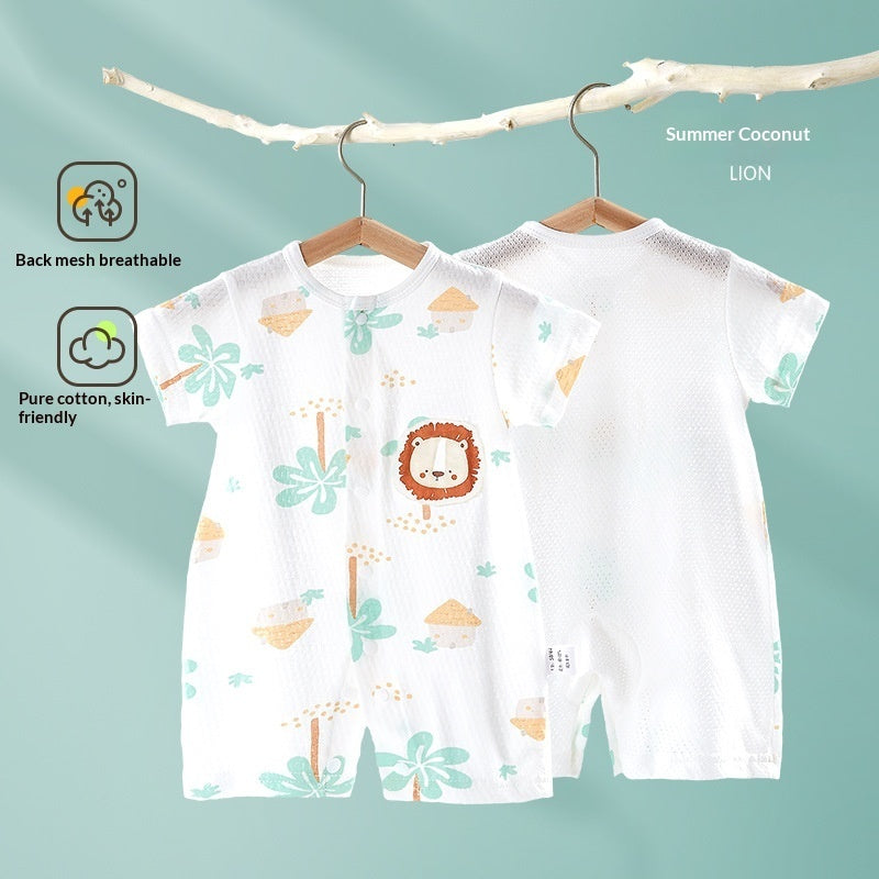Baby Summer Thin Short-sleeved Jumpsuit