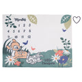 Disney Bambi White and Green Little Treasure Super Soft Photo Op Milestone Baby Blanket