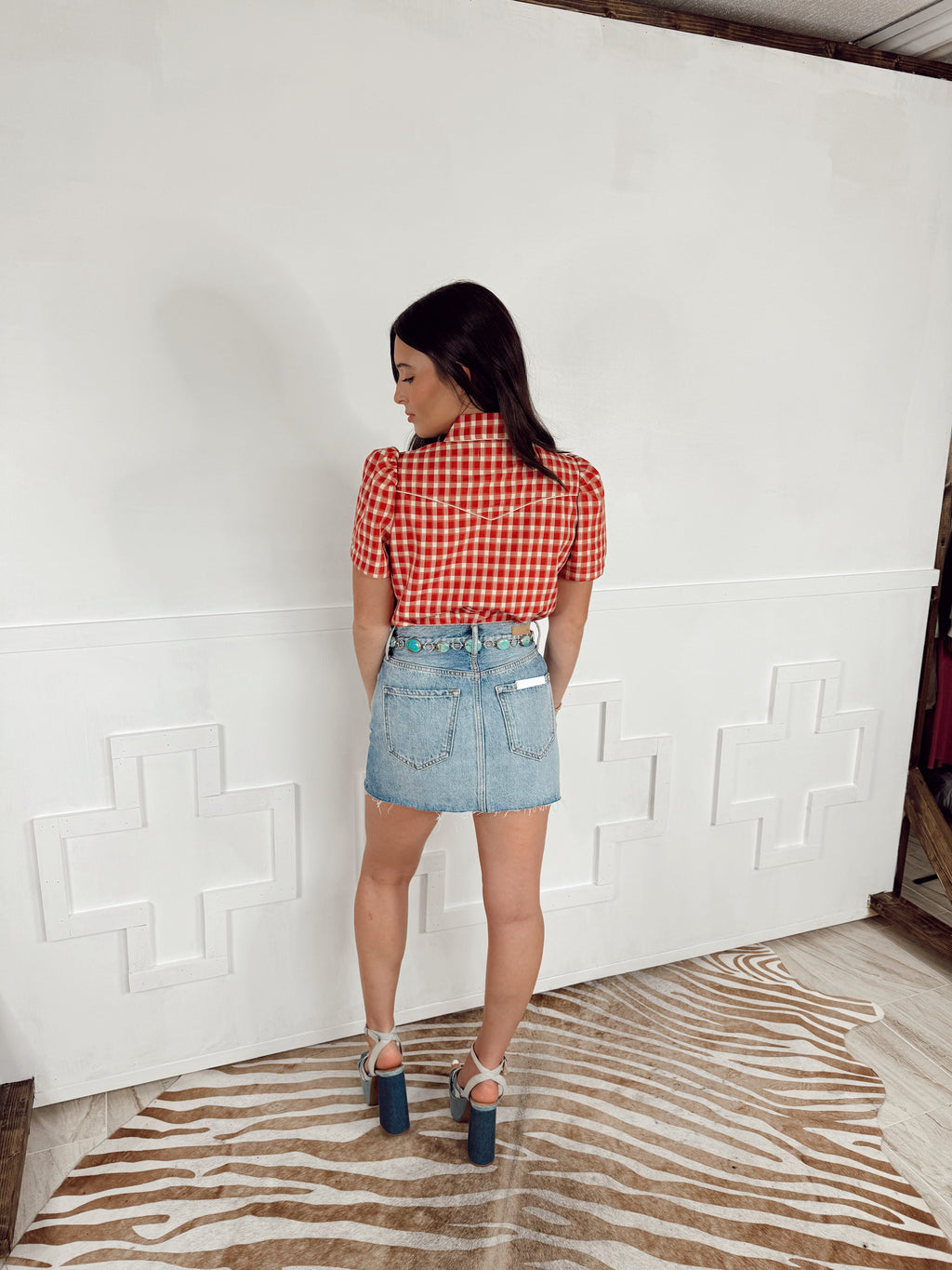 The Gingham Top in Red-BEST SELLER