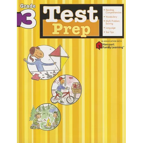 Test Prep: Grade 3 (Flash Kids Harcourt Family Learning) - Paperback