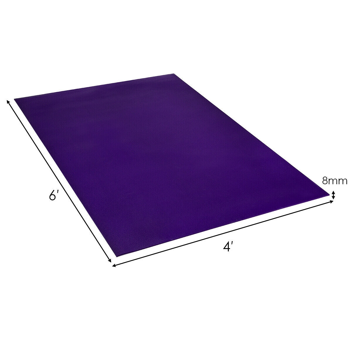 Large Yoga Mat 6' x 4' x 8 mm Thick Workout Mats