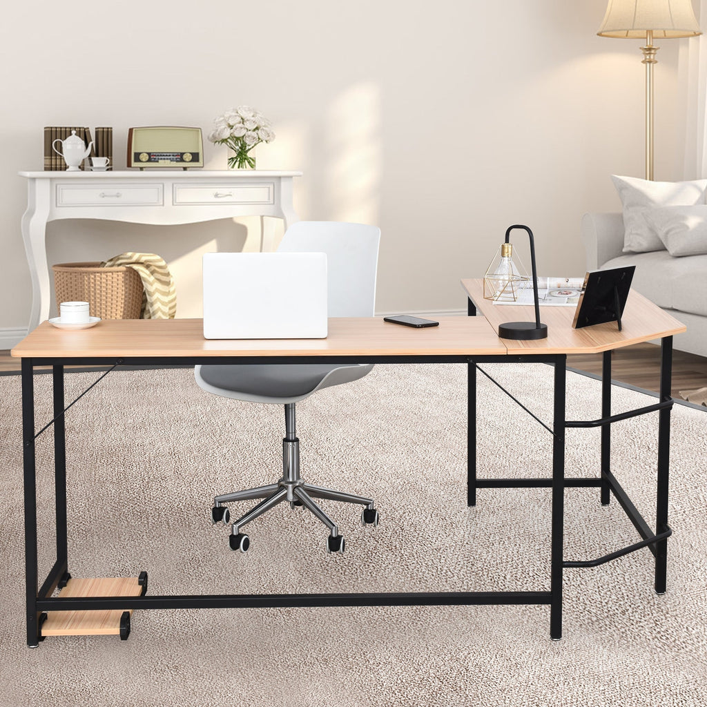 L Shaped Desk Corner Computer Desk PC Laptop Gaming Table Workstation