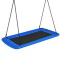 60 Inches Platform Tree Swing Outdoor with  2 Hanging Straps-Blue