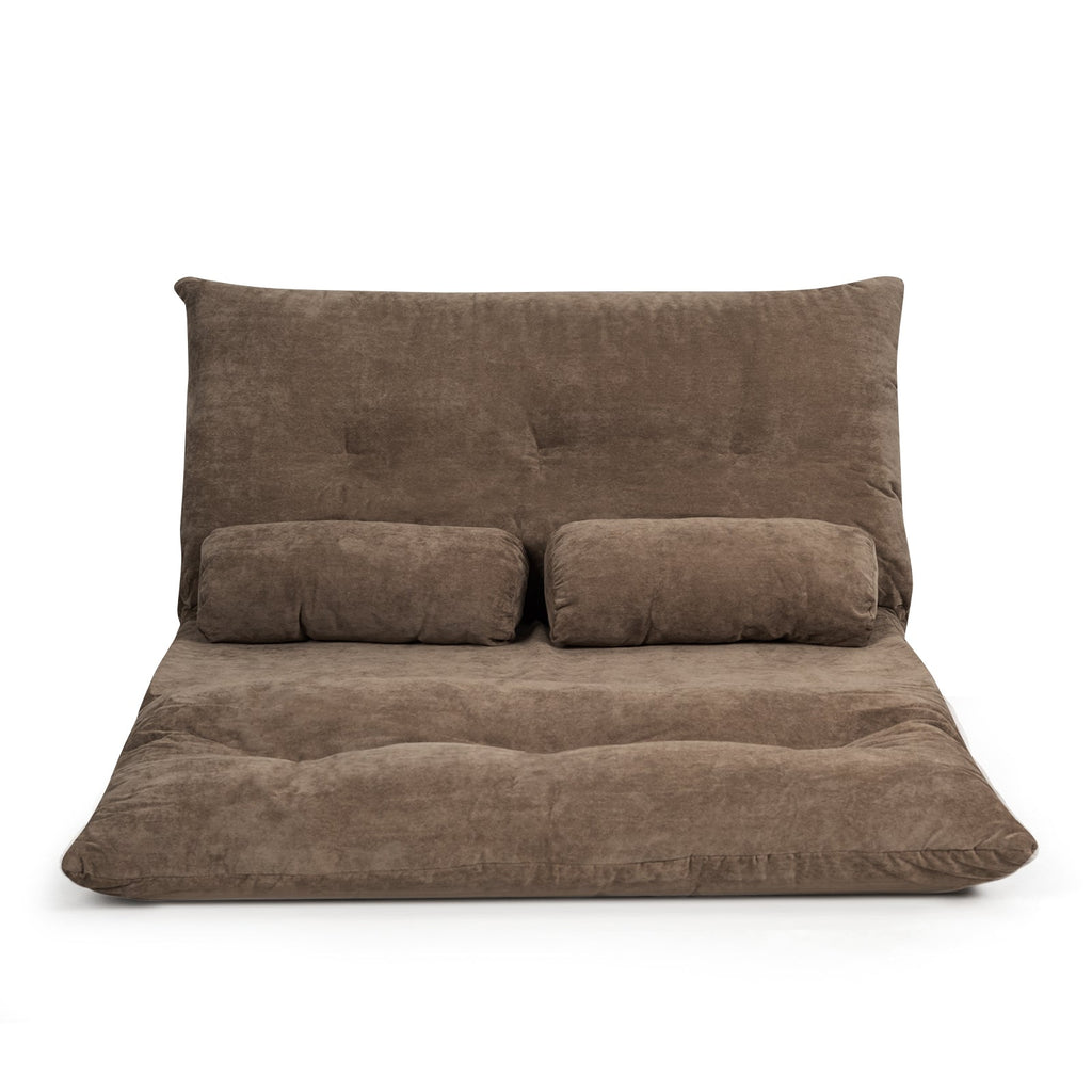 6-Position Adjustable Sleeper Lounge Couch with 2 Pillows