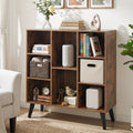 8-Cube Bookcase with Raised Legs - Rustic Brown