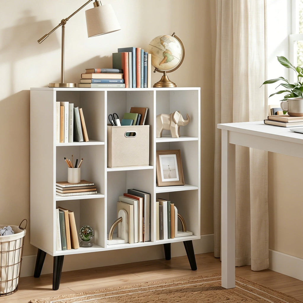 8-Cube Bookcase with Raised Support Legs