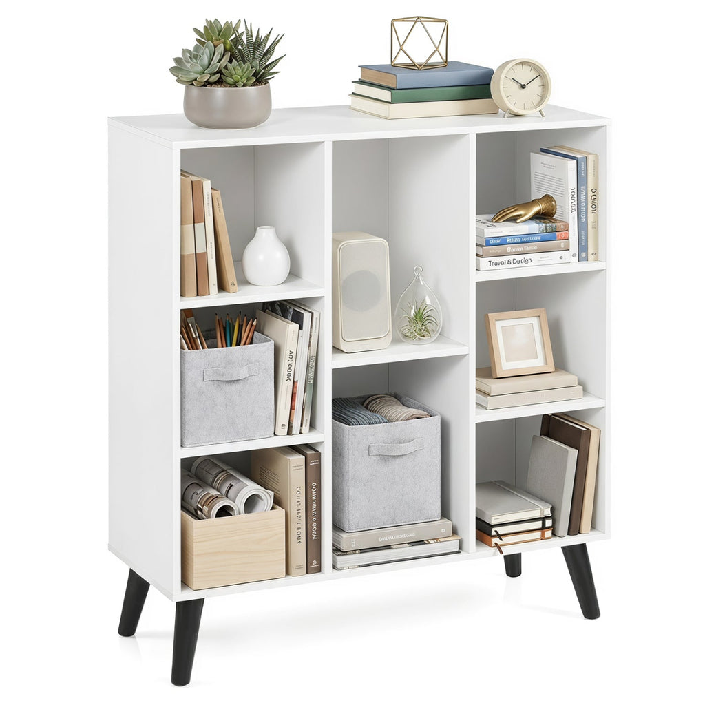 8-Cube Bookcase with Raised Support Legs
