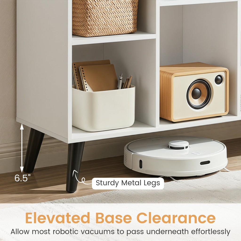 8-Cube Bookcase with Raised Support Legs