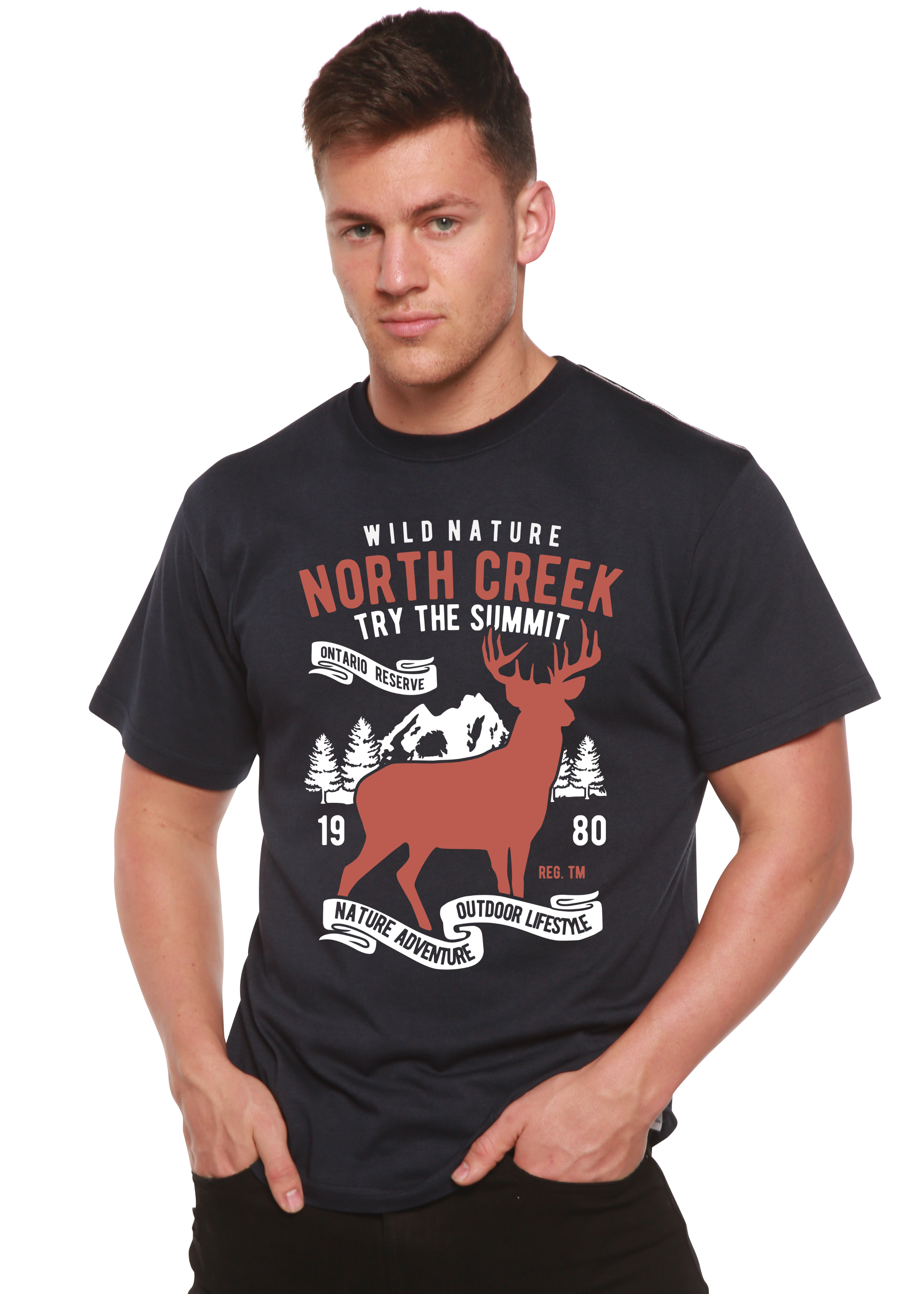 North Creek Spun Bamboo® Men's Bamboo Viscose/Organic Cotton Short Sleeve Graphic T-Shirt