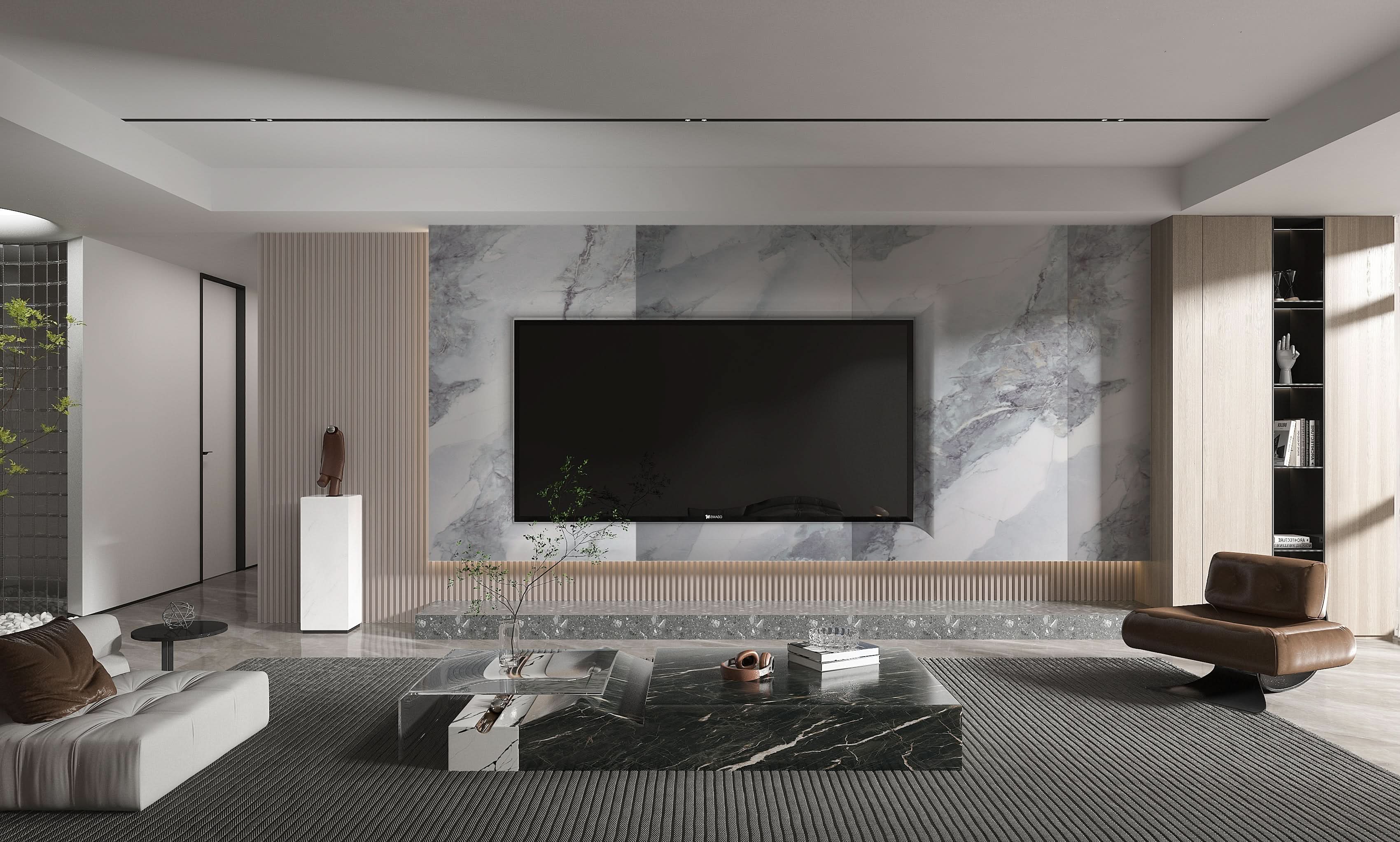 3D Frosted Sky Marble UV Protected PVC Wall Panel - 4x8 ft, Fireproof & Waterproof, (32 sq. ft)