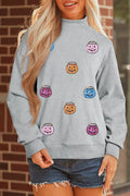 Halloween Pumpkin Long Sleeve Sweatshirt