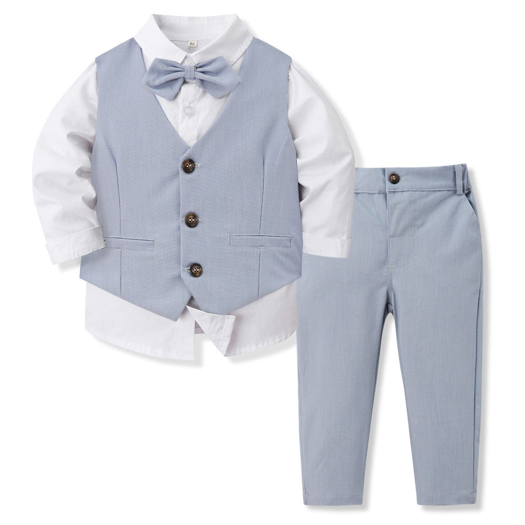 Banquet Party Gentleman Bow Tie Vest Dress Boys' Three-piece Suit