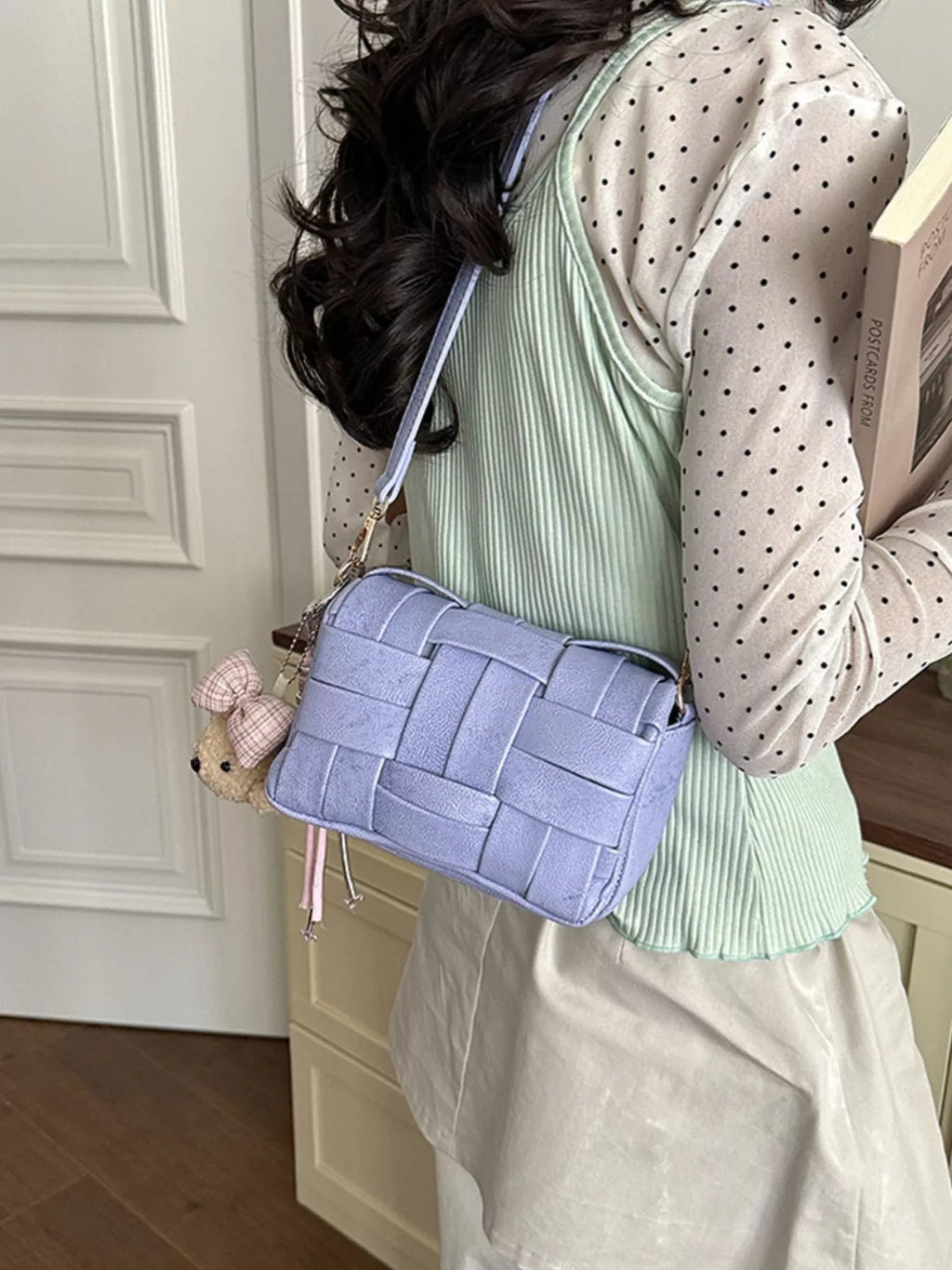Woven Texture Crossbody Bag