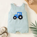 Cute Embroidered Plaid Romper For Babies And Toddlers