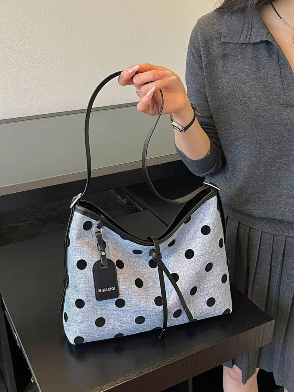 Polka Dot Shoulder Bag