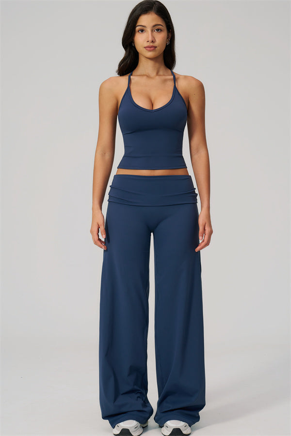 The Daring Tank Top Straight Leg Pants 2-Piece Set