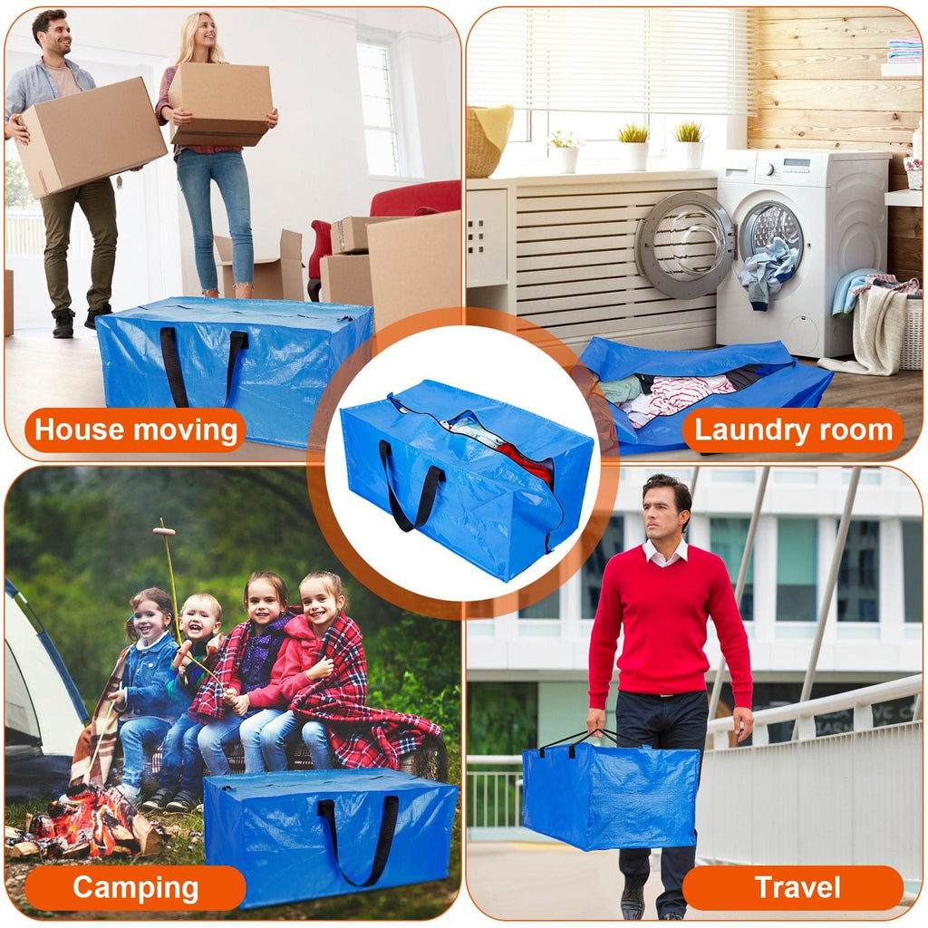 Moving Bags Heavy Duty Storage Totes - Blue 4 Pack