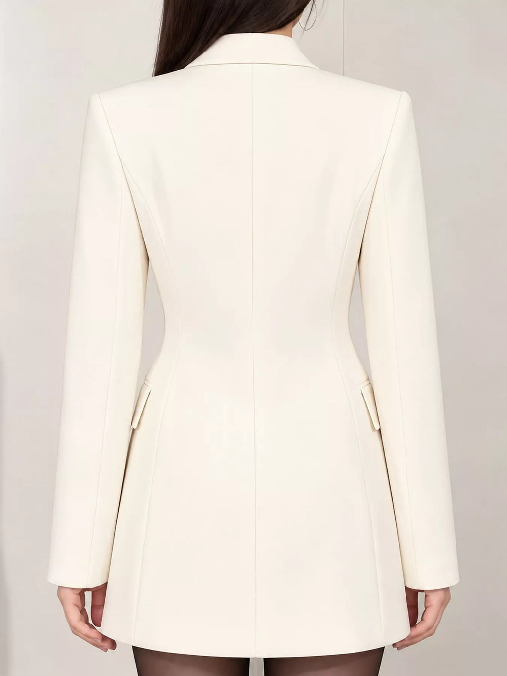 Full Size Double-Breasted Slim-Fit Blazer Plus Size