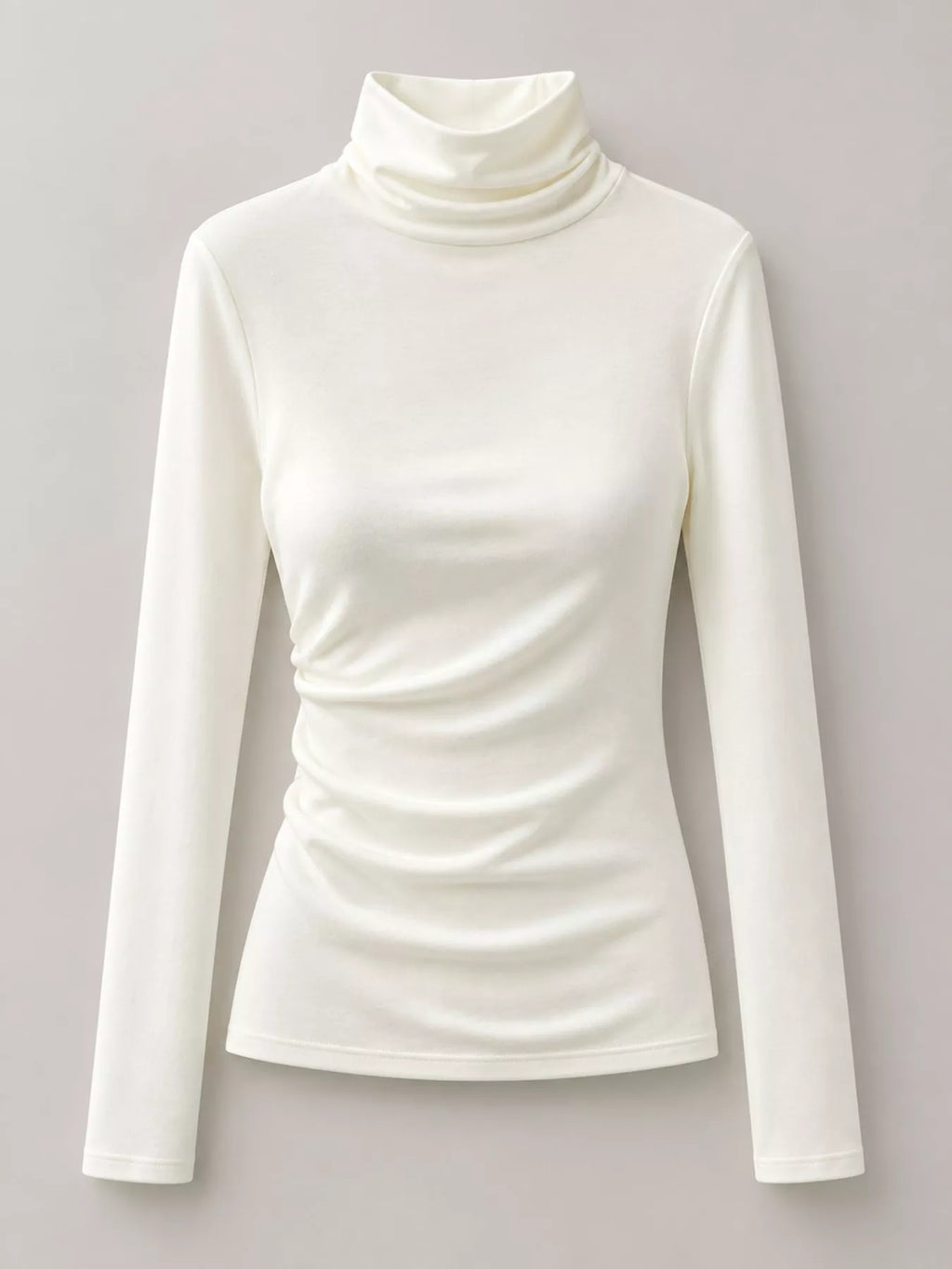 Slim-Fit Turtleneck Long Sleeve T-Shirt