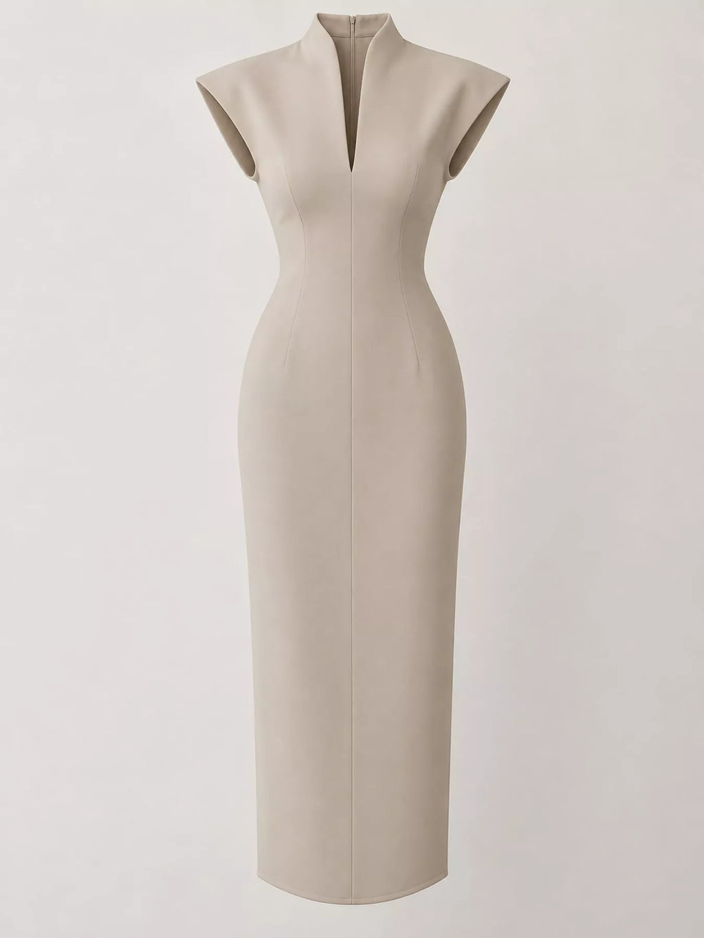 Slit Sleeveless Bodycon Midi Dress