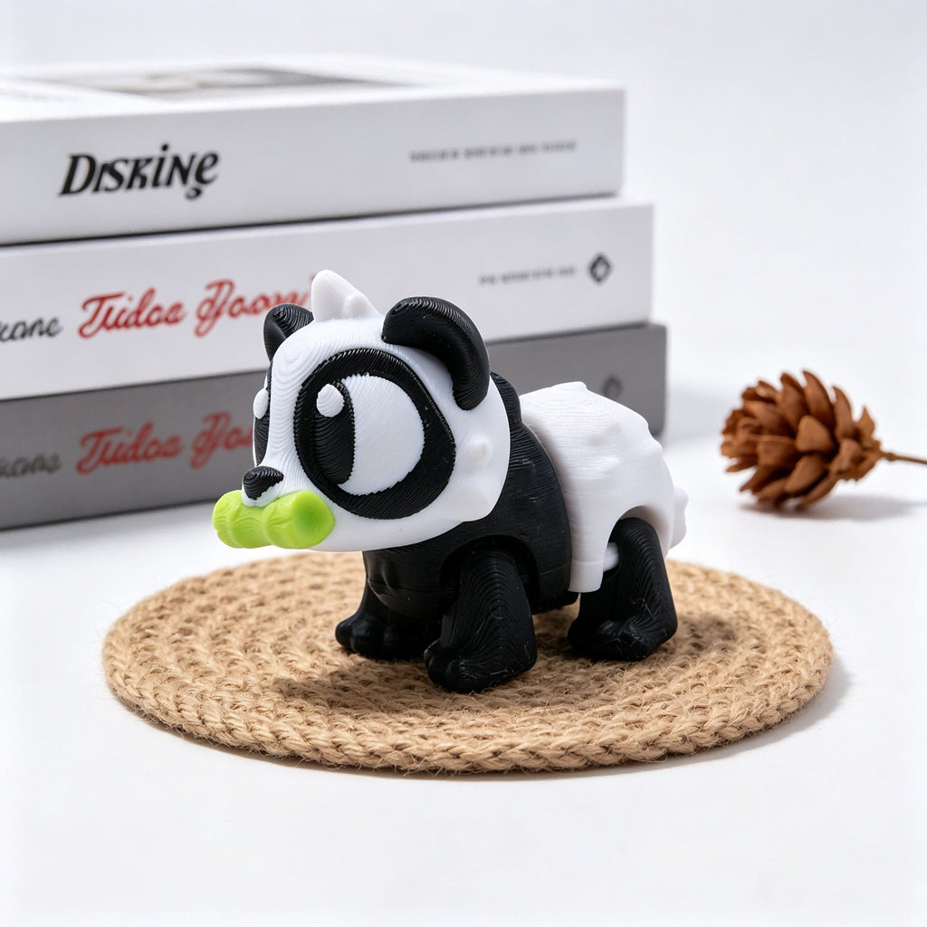 3D Printed Animal Keychain, Articulated Panda Raccoon Koala Bag Charm With Wrist Strap, Cute Portable Backpack Pendant Gift