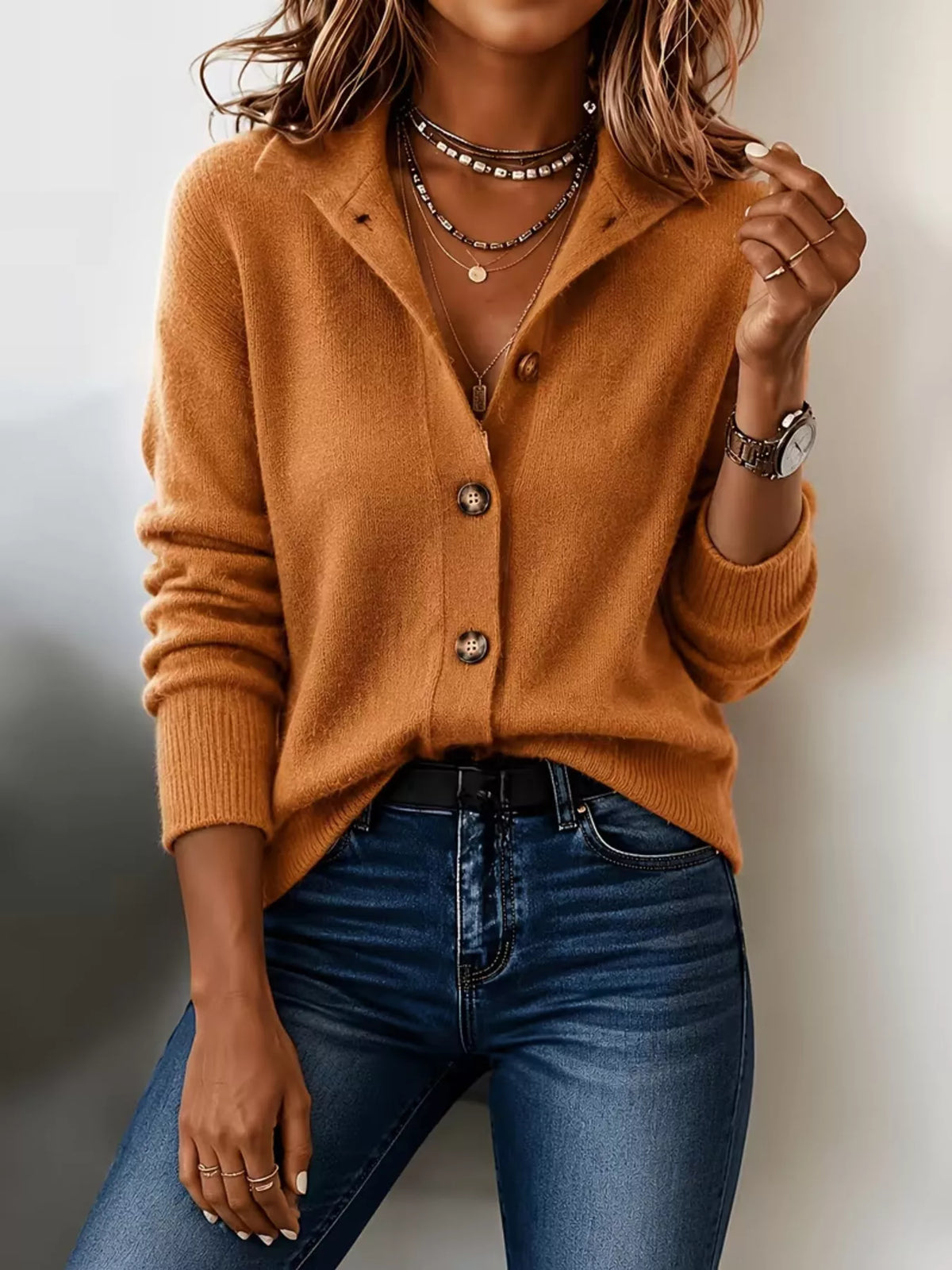 Button-Down Knit Cardigan