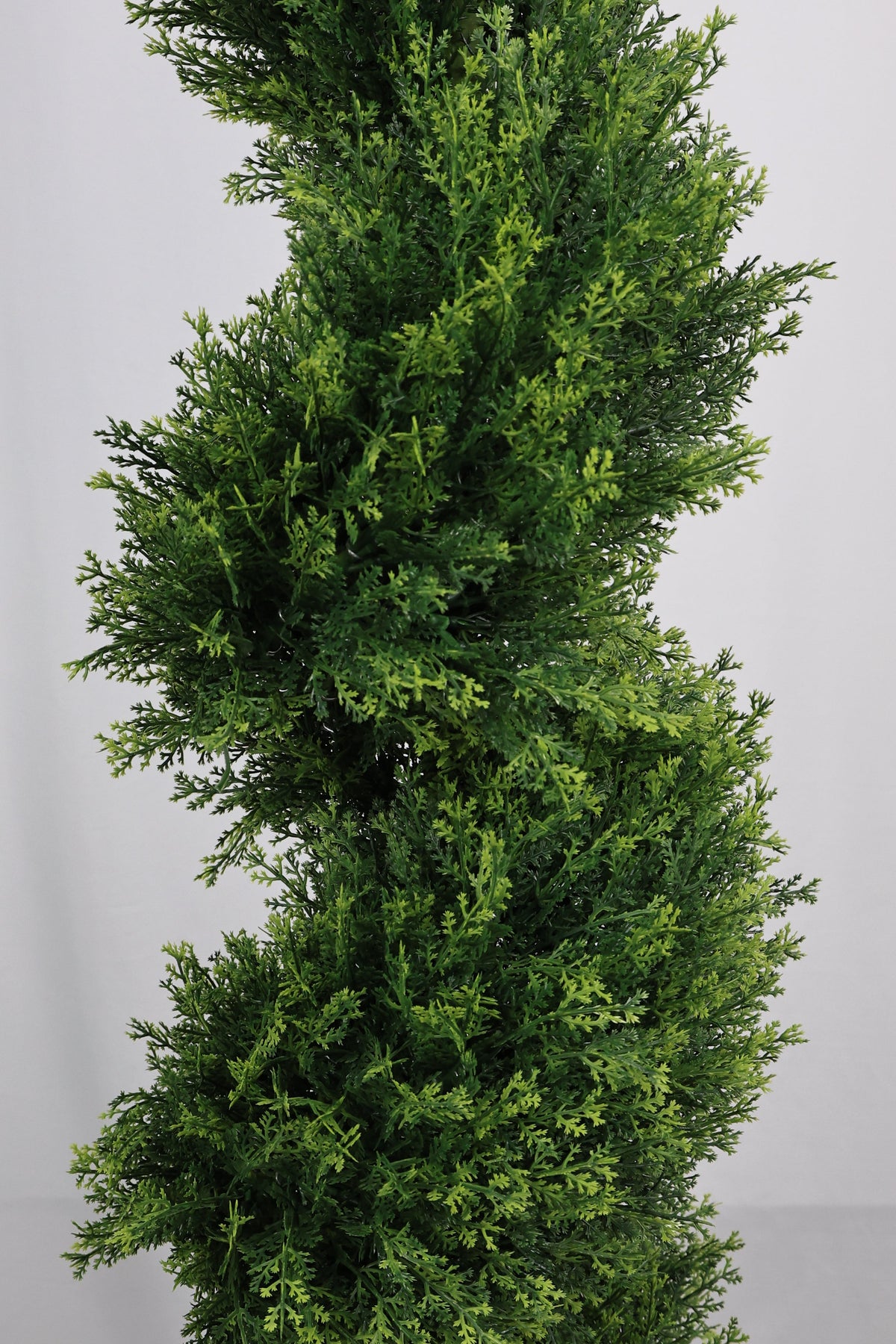 7FT Tall Artificial Cypress Pine Tree with Spiral Design - Two-Tone Green