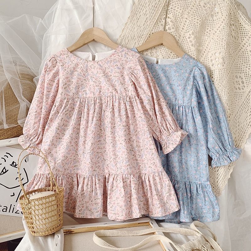 Spring New Korean-style Childrens Dress Mid-length Skirt