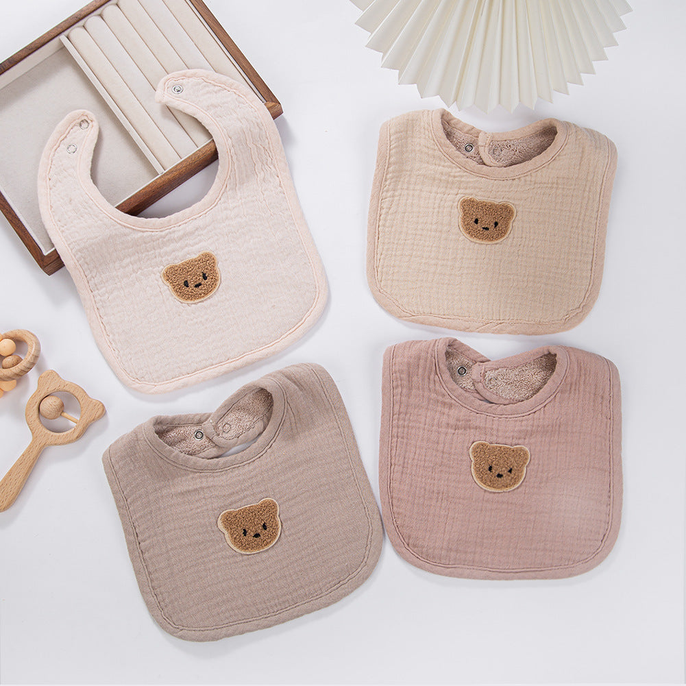 Creative Cartoon Animal Print Baby Cotton Bib