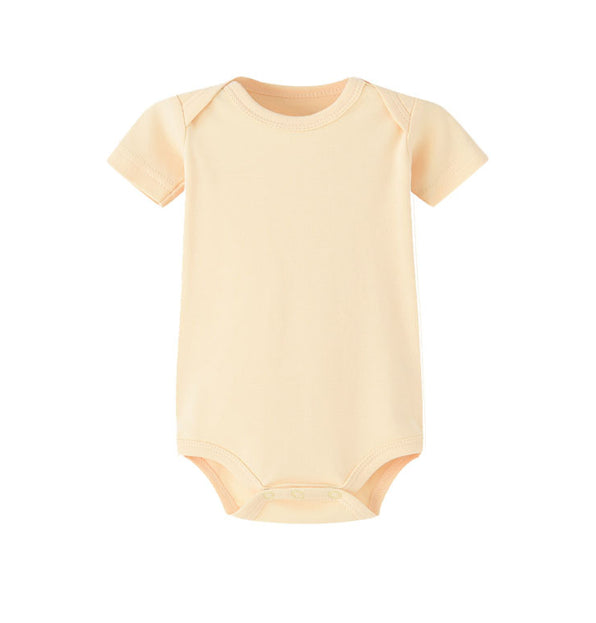 Summer Triangle Solid Color Short-sleeved One-piece Romper