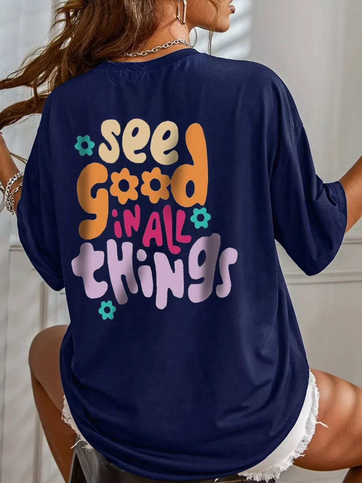 Graphic Back Oversized T-Shirt
