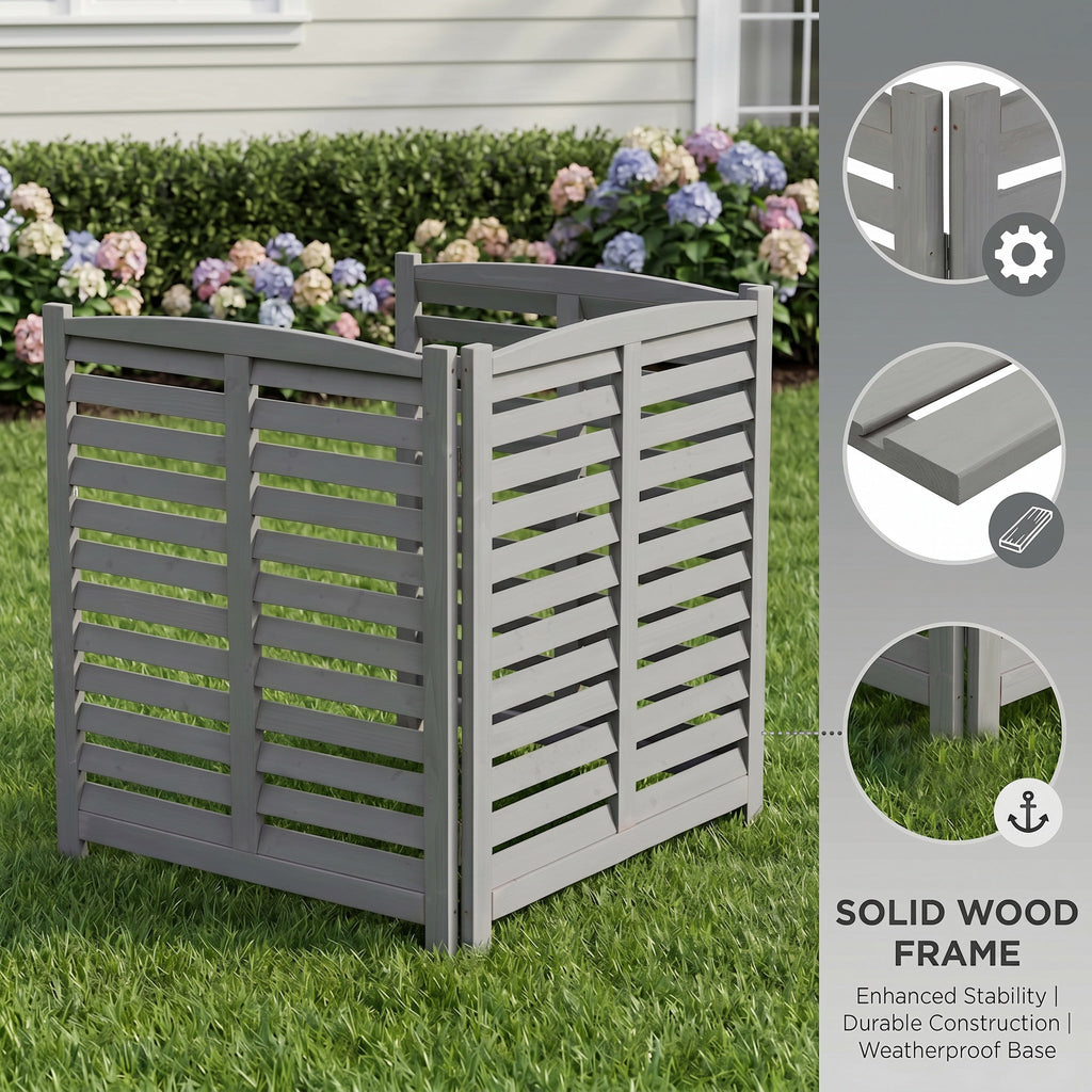 3-Panel Outdoor Air Conditioner Fence