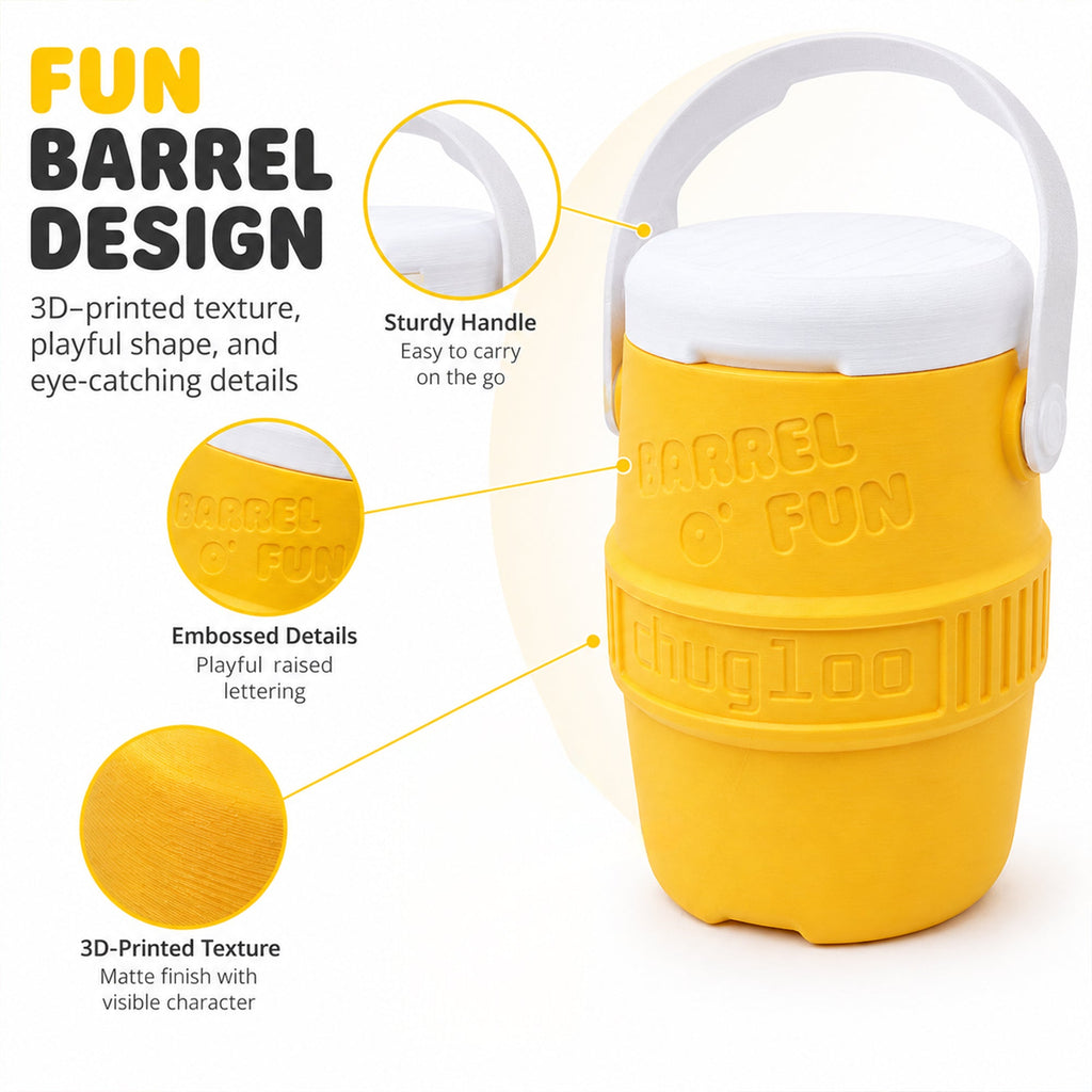 3D Printed Colorful Beverage Can Holder, Portable Barrel Style Drink Container With Handle For 12 Oz Cans And Bottles