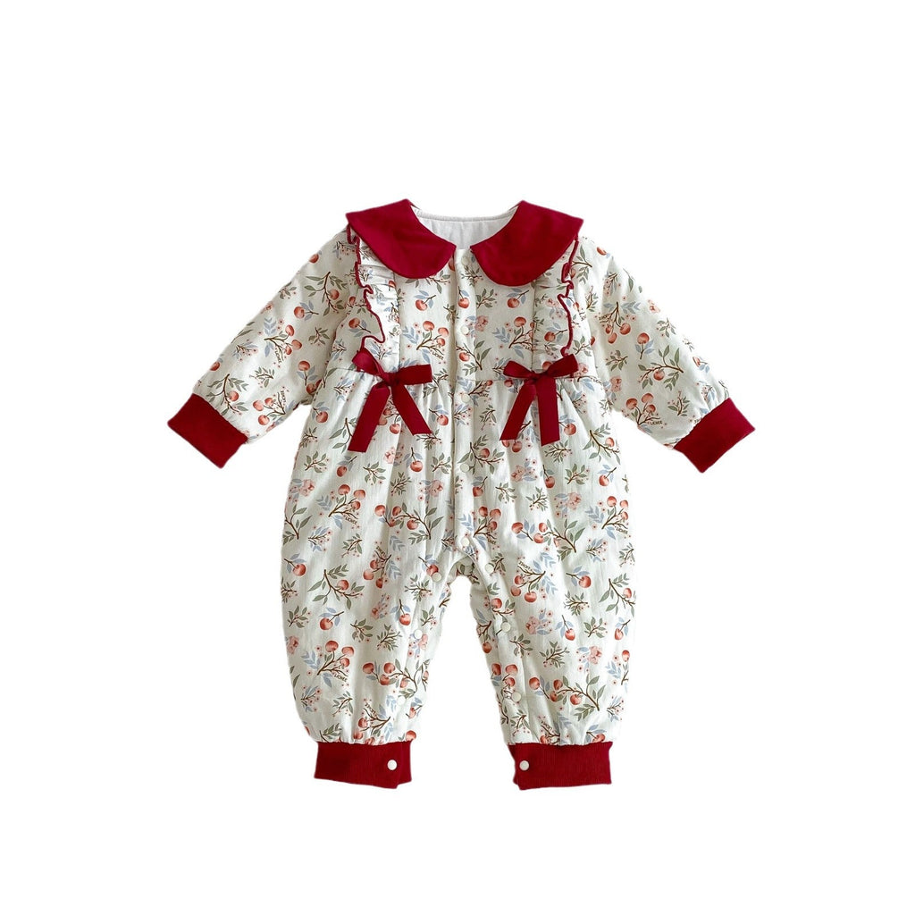 Baby Cotton-padded One-piece Bodysuit Pure Cotton Class A Winter Clothing Warm And Extra-thick