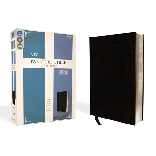 Side-By-Side Bible-PR-NIV/MS-Large Print: Two Bible Versions Together for Study and Comparison - Bonded Leather