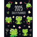 Frog Planner 2025: Funny Amphibian Monthly Agenda January-December Organizer (12 Months) Cute Green Water Animal Scheduler - Paperback
