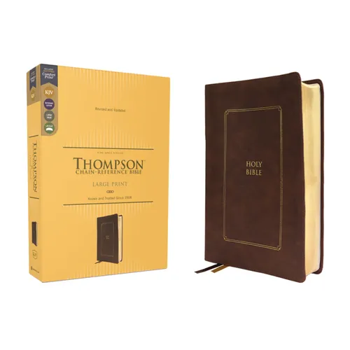 Kjv, Thompson Chain-Reference Bible, Large Print, Leathersoft, Brown, Red Letter, Comfort Print - Imitation Leather