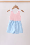 Pink & blue ruffle bow bubble