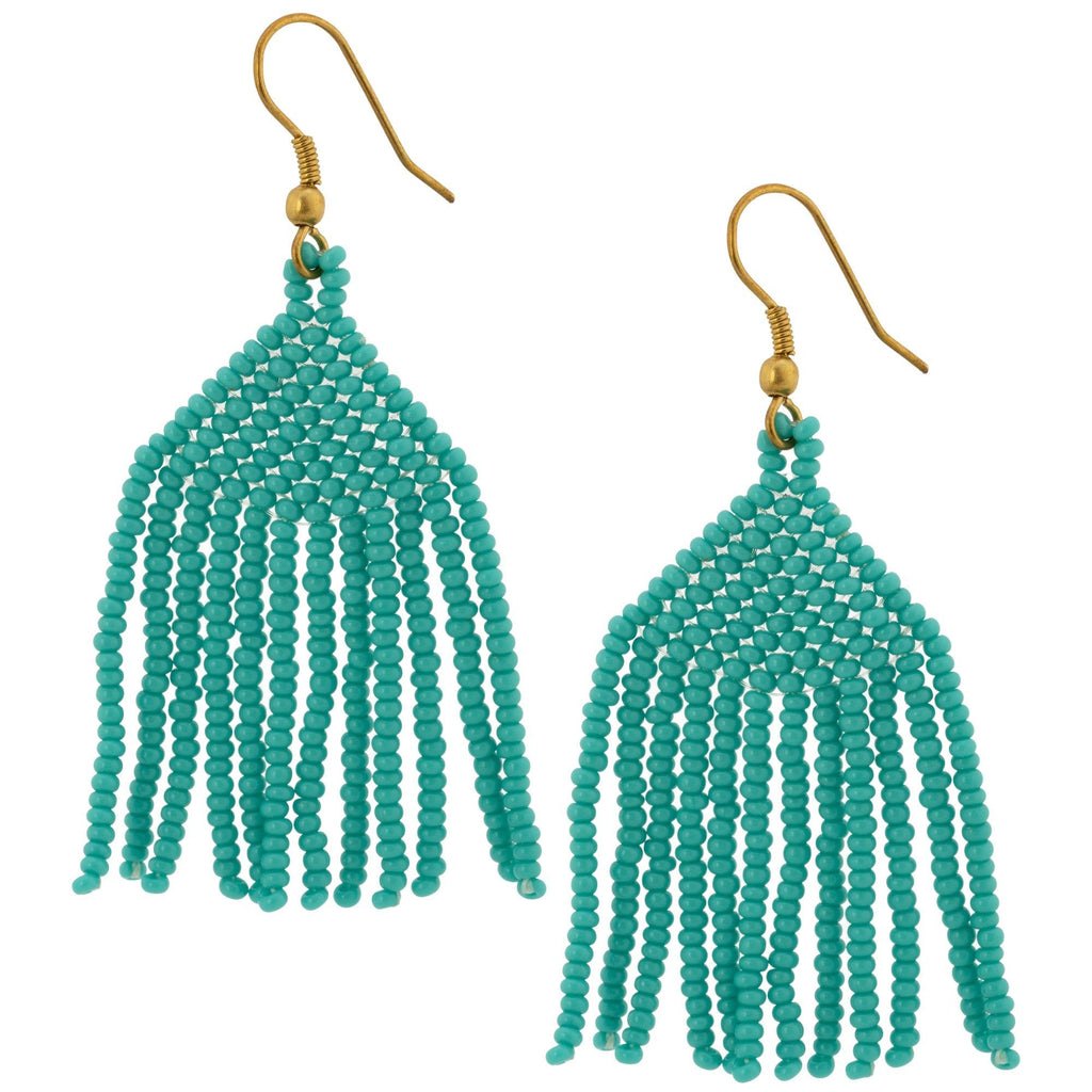 Brilliant Fringe Beaded Earrings