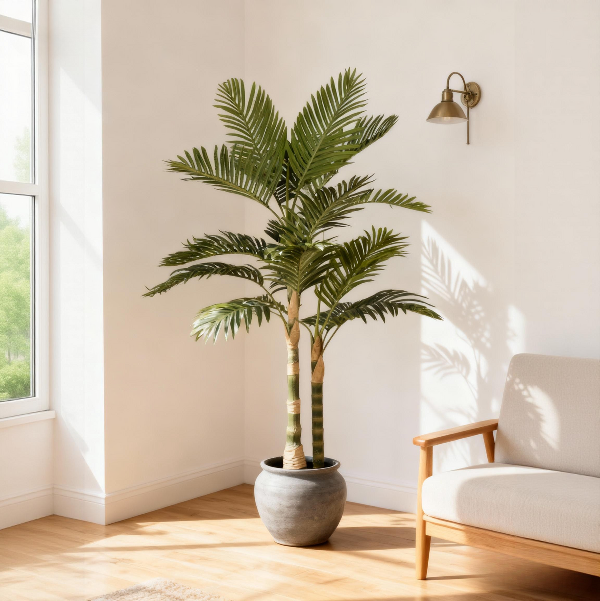 5FT Golden Cane Artificial Palm Tree with