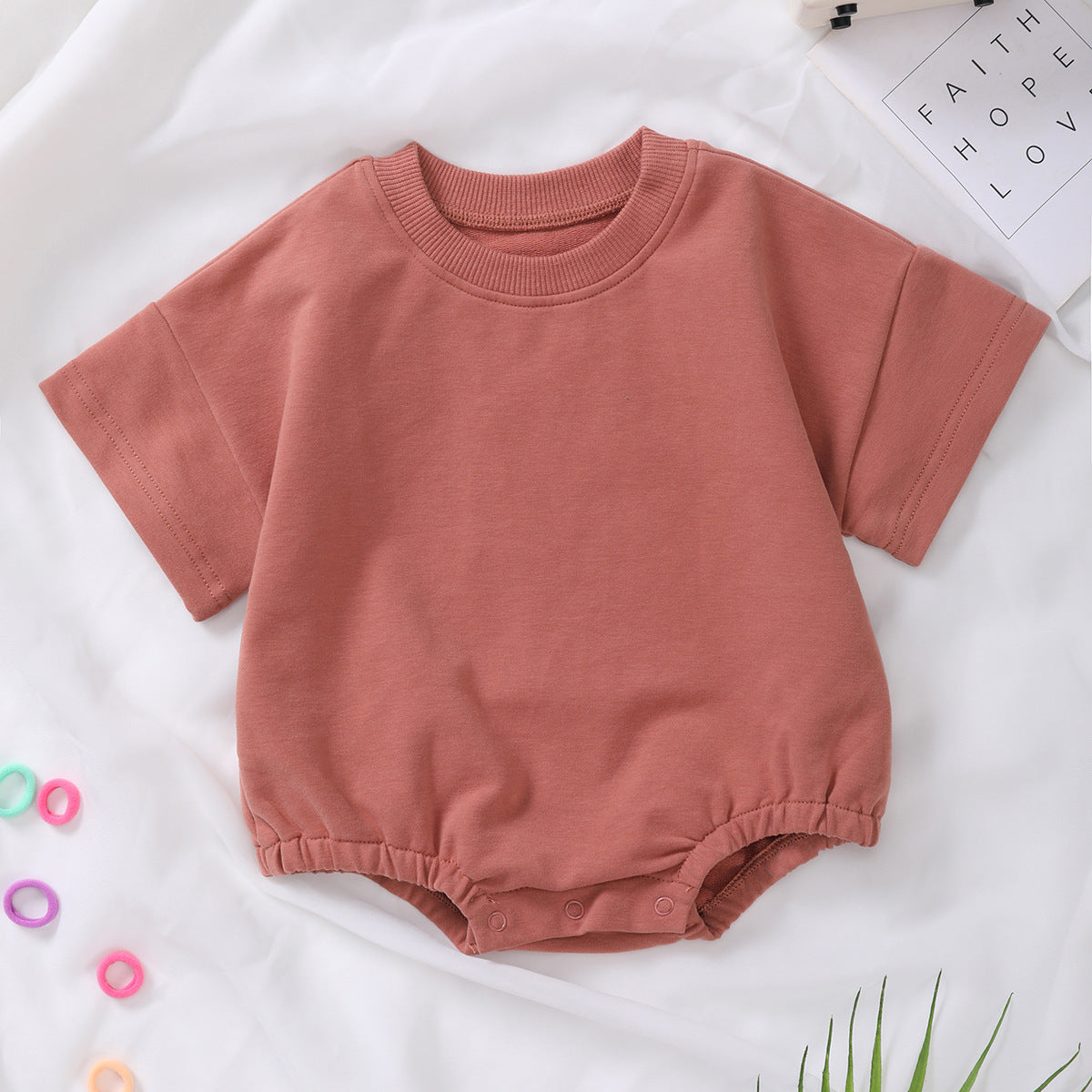 Short-sleeve Organic Cotton Romper