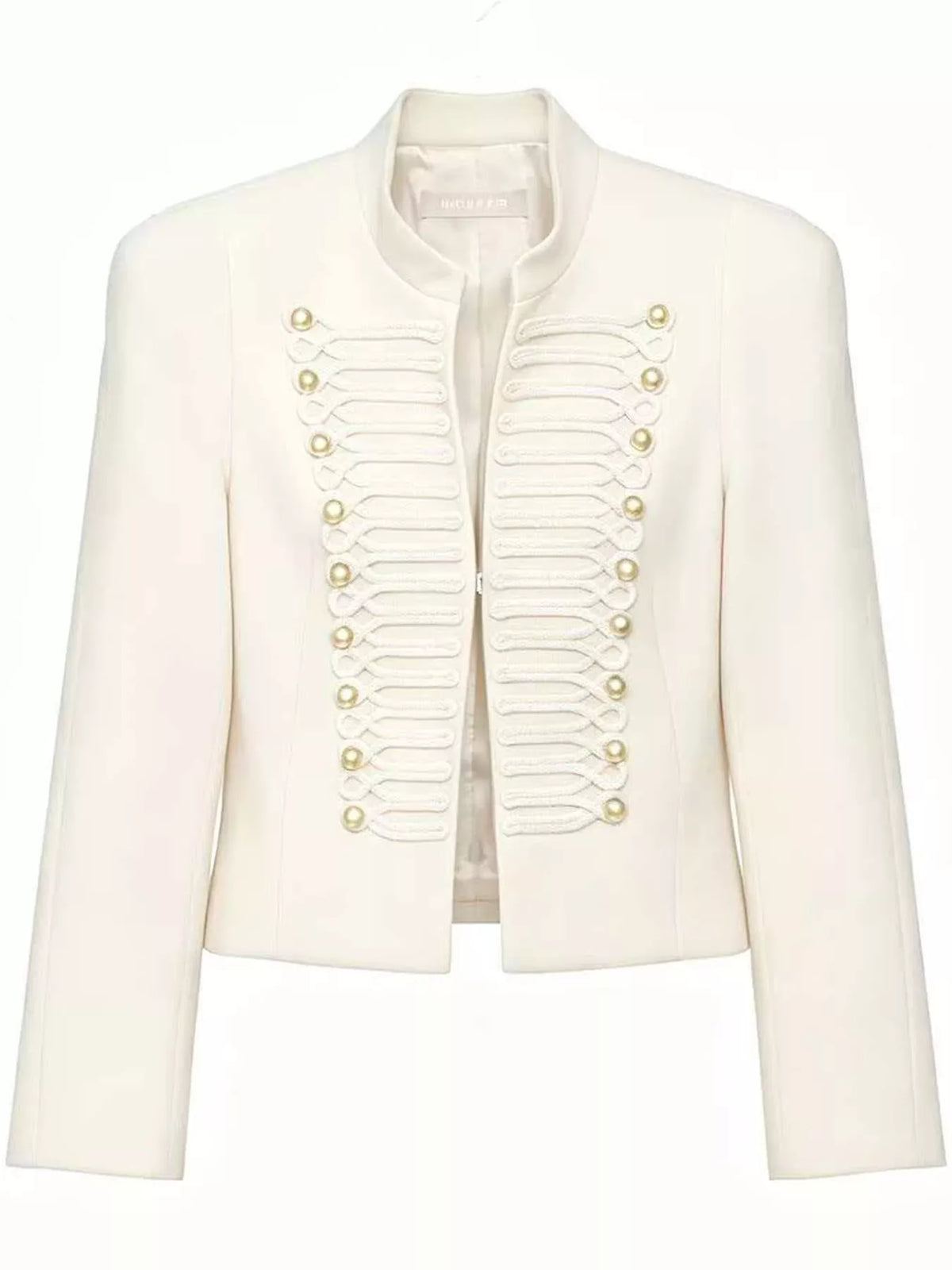 Decorative Button Cropped Jacket