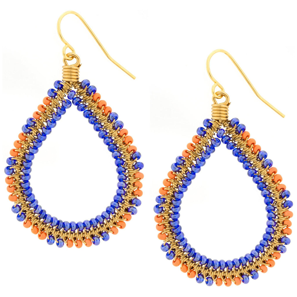 Double Beaded Teardrop Earrings